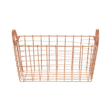 Orsina Vertex Gold Rectangular Wire Basket – Modern Home Storage