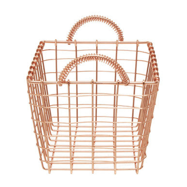 Orsina Vertex Gold Rectangular Wire Basket – Modern Home Storage
