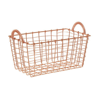 Orsina Vertex Gold Rectangular Wire Basket – Modern Home Storage