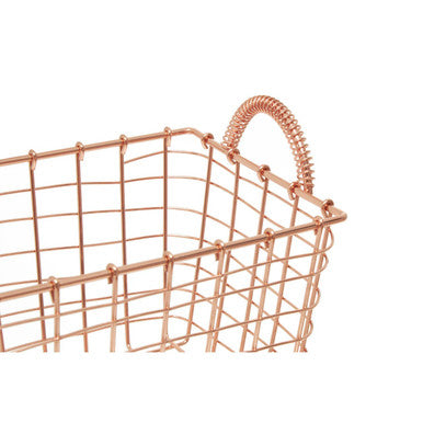 Orsina Vertex Gold Rectangular Wire Basket – Modern Home Storage