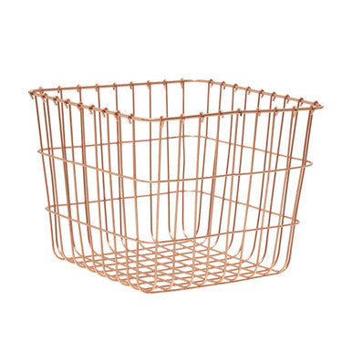 Orsina Vertex Gold Square Wire Basket – Minimalist Storage Organizer