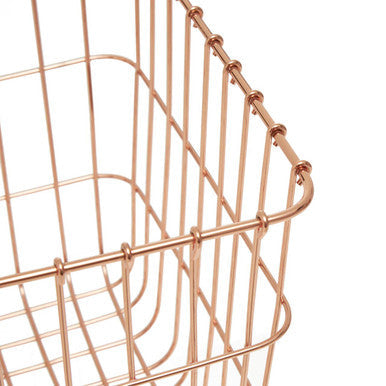 Orsina Vertex Gold Square Wire Basket – Minimalist Storage Organizer