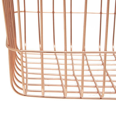 Orsina Vertex Gold Square Wire Basket – Minimalist Storage Organizer