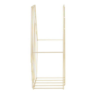 Orsina Vertex Hexagonal Basket – Gold Wire Storage & Home Organizer