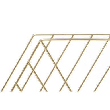 Orsina Vertex Hexagonal Basket – Gold Wire Storage & Home Organizer