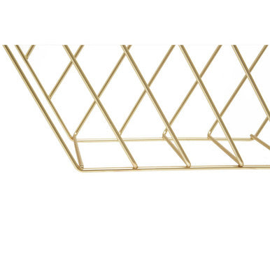 Orsina Vertex Hexagonal Basket – Gold Wire Storage & Home Organizer