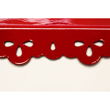 Orsina Anglaise Bread Bin – Vintage Cream and Red Kitchen Food Storage
