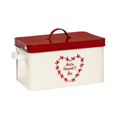 Orsina Anglaise Housekeepers Box – Cream Metal Cleaning Storage Caddy