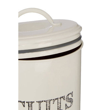 Orsina Sketch Cream Biscuit Canister – Metal Cookie Jar Storage