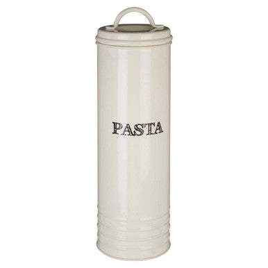 Orsina Sketch Pasta Canister – Cream Ceramic Food Storage Jar with Lid