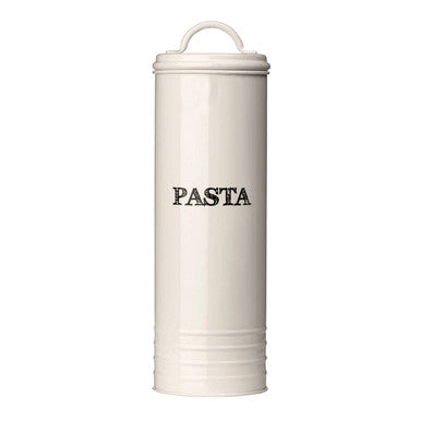 Orsina Sketch Pasta Canister – Cream Ceramic Food Storage Jar with Lid