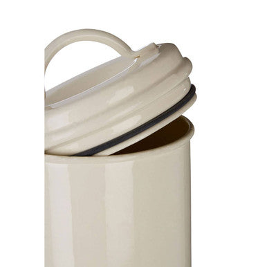 Orsina Sketch Pasta Canister – Cream Ceramic Food Storage Jar with Lid