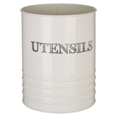 Orsina Sketch Cream Utensil Holder – Ceramic Kitchen Tool Organizer