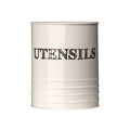 Orsina Sketch Cream Utensil Holder – Ceramic Kitchen Tool Organizer