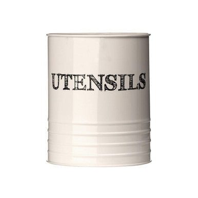 Orsina Sketch Cream Utensil Holder – Ceramic Kitchen Tool Organizer