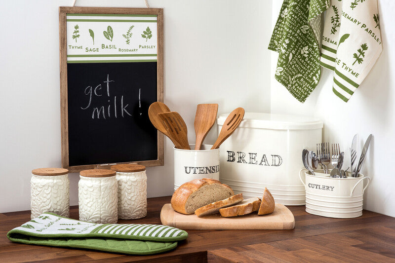 Orsina Sketch Cream Utensil Holder – Ceramic Kitchen Tool Organizer