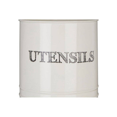 Orsina Sketch Cream Utensil Holder – Ceramic Kitchen Tool Organizer