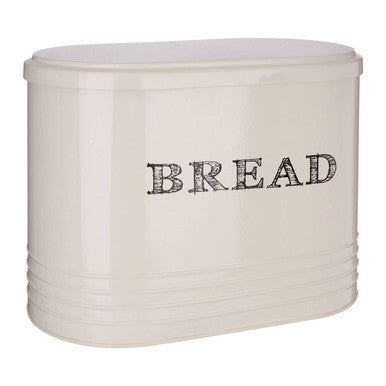 Orsina Sketch Bread Bin – Cream Metal Countertop Storage Box