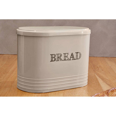 Orsina Sketch Bread Bin – Cream Metal Countertop Storage Box