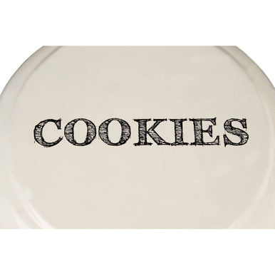 Orsina Round Biscuit Tin – Cream Metal Cookie Jar with Airtight Lid