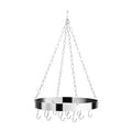 Orsina Round Hanging Pot Rack – Matt Chrome Kitchen Ceiling Storage