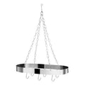 Orsina Valen Oval Hanging Rack – Matt Chrome Kitchen Pan Organizer