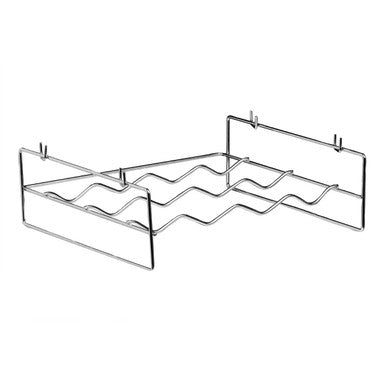 Orsina 4-Bottle Chrome Wine Rack with Side Handles | Compact Storage