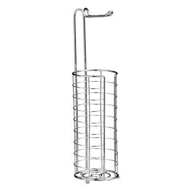 Orsina Linnea Chrome Toilet Roll Holder and Storer – Bathroom Stand