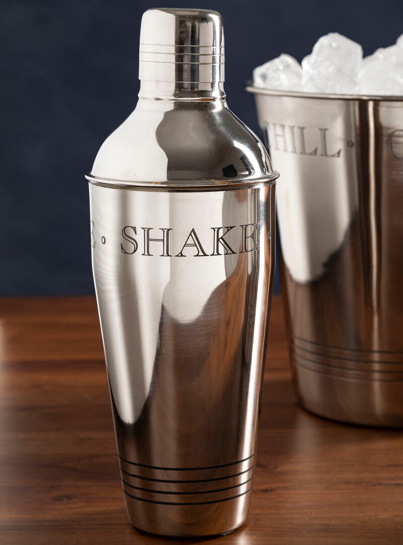 Orsina Bombay Cocktail Shaker – Engraved 3-Piece Cobbler Barware