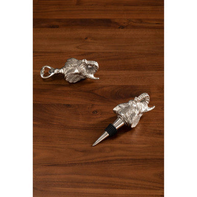 Orsina Yala Elephant Wine Bottle Stopper – Silver Decorative Barware