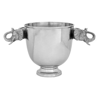 Orsina Yala Elephant Wine Cooler – Silver Mirrored Ice Bucket