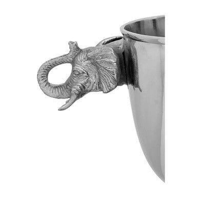 Orsina Yala Elephant Wine Cooler – Silver Mirrored Ice Bucket