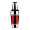 Orsina Hammered Red Band Cocktail Shaker – 3-Piece Barware Tool