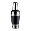 Orsina Hammered Black Band Cocktail Shaker | 650ml Cobbler Design
