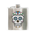 Orsina Auden Skull Design Hip Flask – 6oz Metallic Pocket Flask