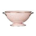 Orsina Hollis Pastel Pink Enamel Retro Colander | Kitchen Strainer