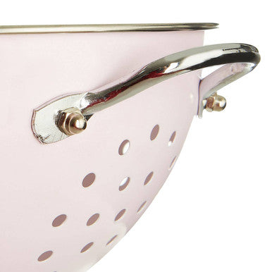 Orsina Hollis Pastel Pink Enamel Retro Colander | Kitchen Strainer