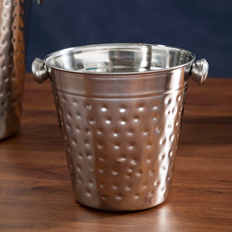 Orsina Mixology Ice Bucket – Hammered Stainless Steel Barware