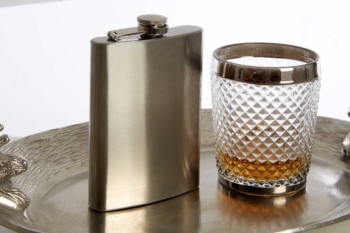 Orsina Auden Hip Flask – 8oz Stainless Steel Pocket Flask with Hinged Cap