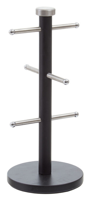 Orsina Hirano Matte Black Metal Mug Tree – 6 Cup Countertop Organizer