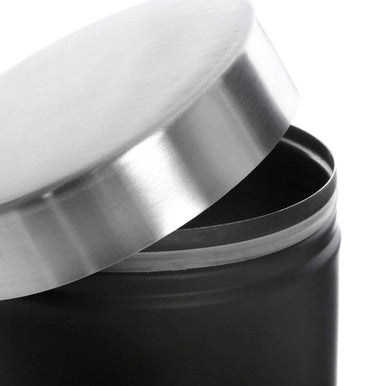 Orsina Liberty Black Enamel Tea Coffee Sugar Canister Set | 3-Piece