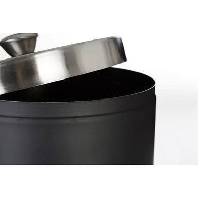 Orsina Black Enamel Bread Bin – Modern Kitchen Storage with Steel Lid