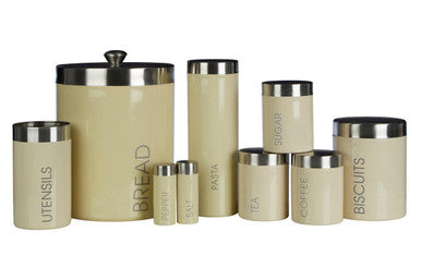 Orsina Liberty Cream Enamel Pasta Canister | Tall Spaghetti Storage