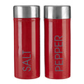 Orsina Red Enamel Salt and Pepper Shaker Set | Stainless Steel Lids