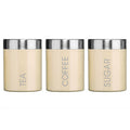 Orsina Liberty Cream Enamel Tea Coffee Sugar Canisters – Set of 3