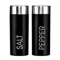 Orsina Liberty Black Enamel Salt and Pepper Set | Stainless Steel Lids