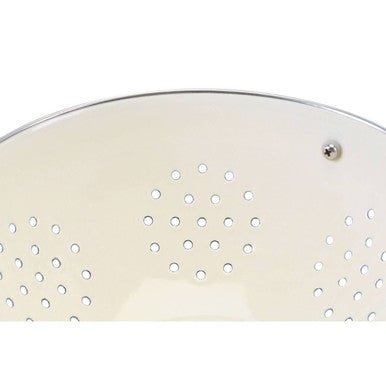 Orsina Hollis Retro Cream Enamel Colander – Stainless Steel Strainer
