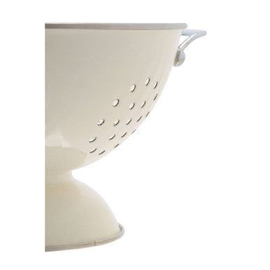 Orsina Hollis Retro Cream Enamel Colander – Stainless Steel Strainer