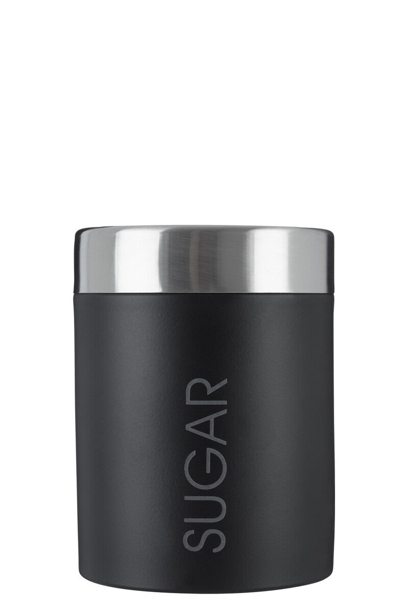 Orsina Liberty Black Enamel Sugar Canister with Silver Lid – 1L