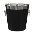 Orsina Black Enamel Champagne Bucket | Stainless Steel Wine Cooler
